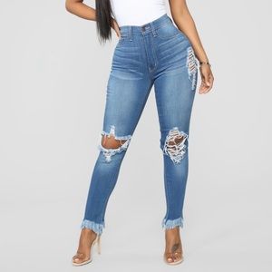 Back To It fringe ankle jeans
